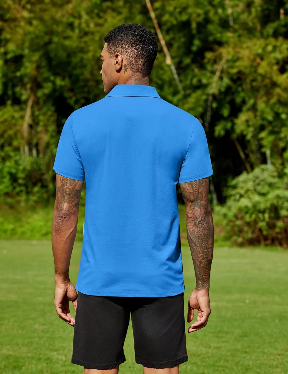 COOFANDY Men's Polo Shirts Short Sleeve Moisture Wicking Golf Shirt Fashion Casual Collared T-Shirt