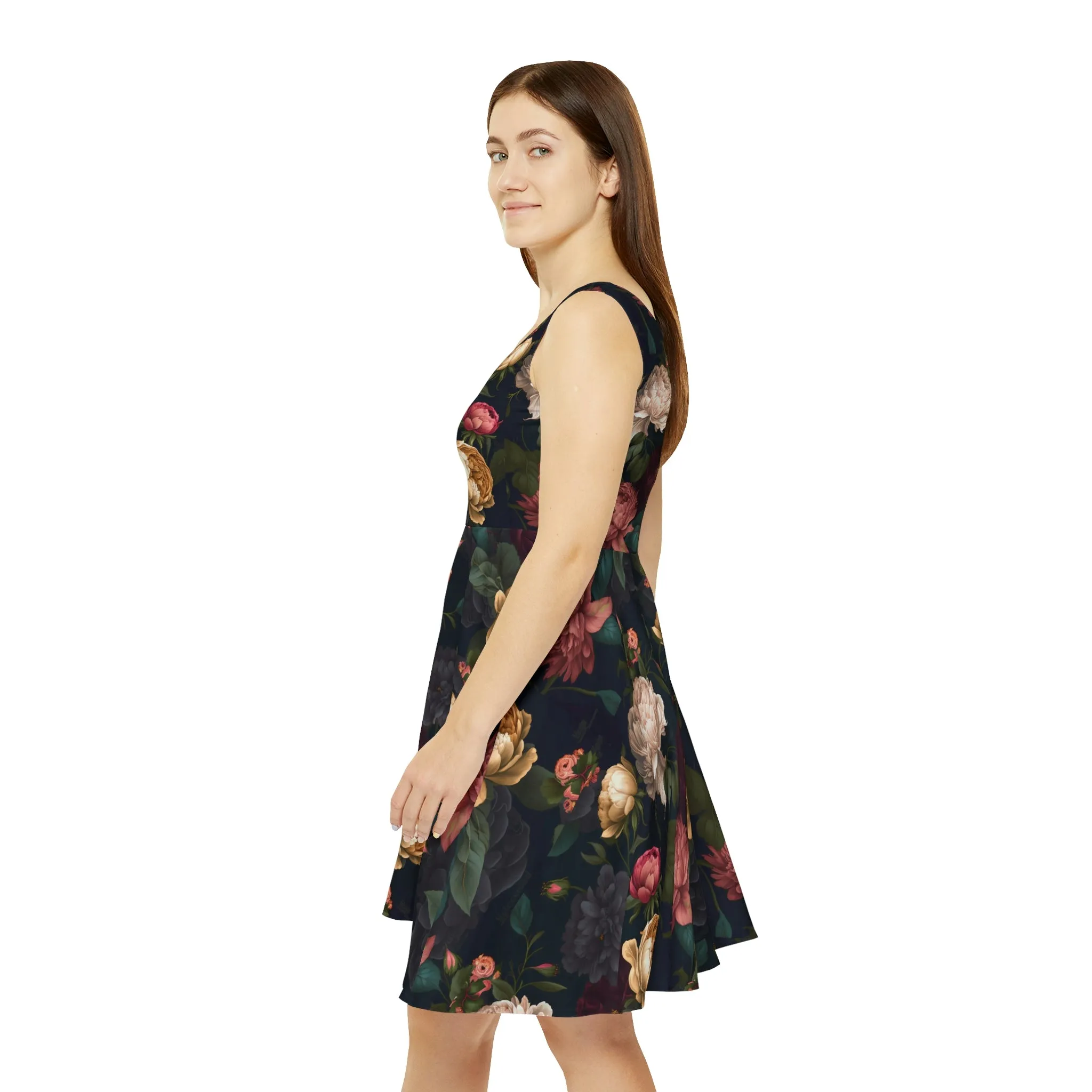 Floral Pattern Women's Skater Dress #24