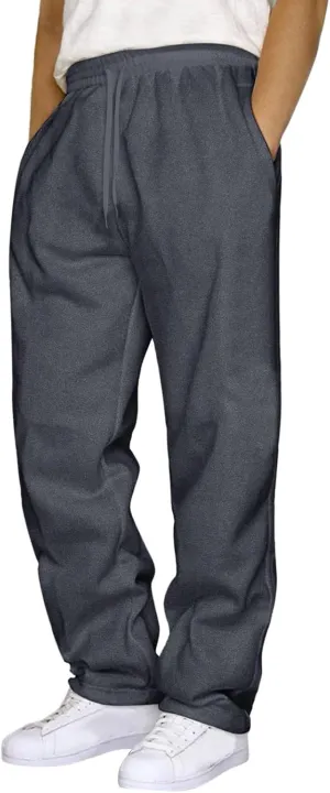 Mens Cargo Sweatpants Baggy Wide Straight Leg Joggers Running Workout Gym Track Golf Pants Beach Yoga Trousers