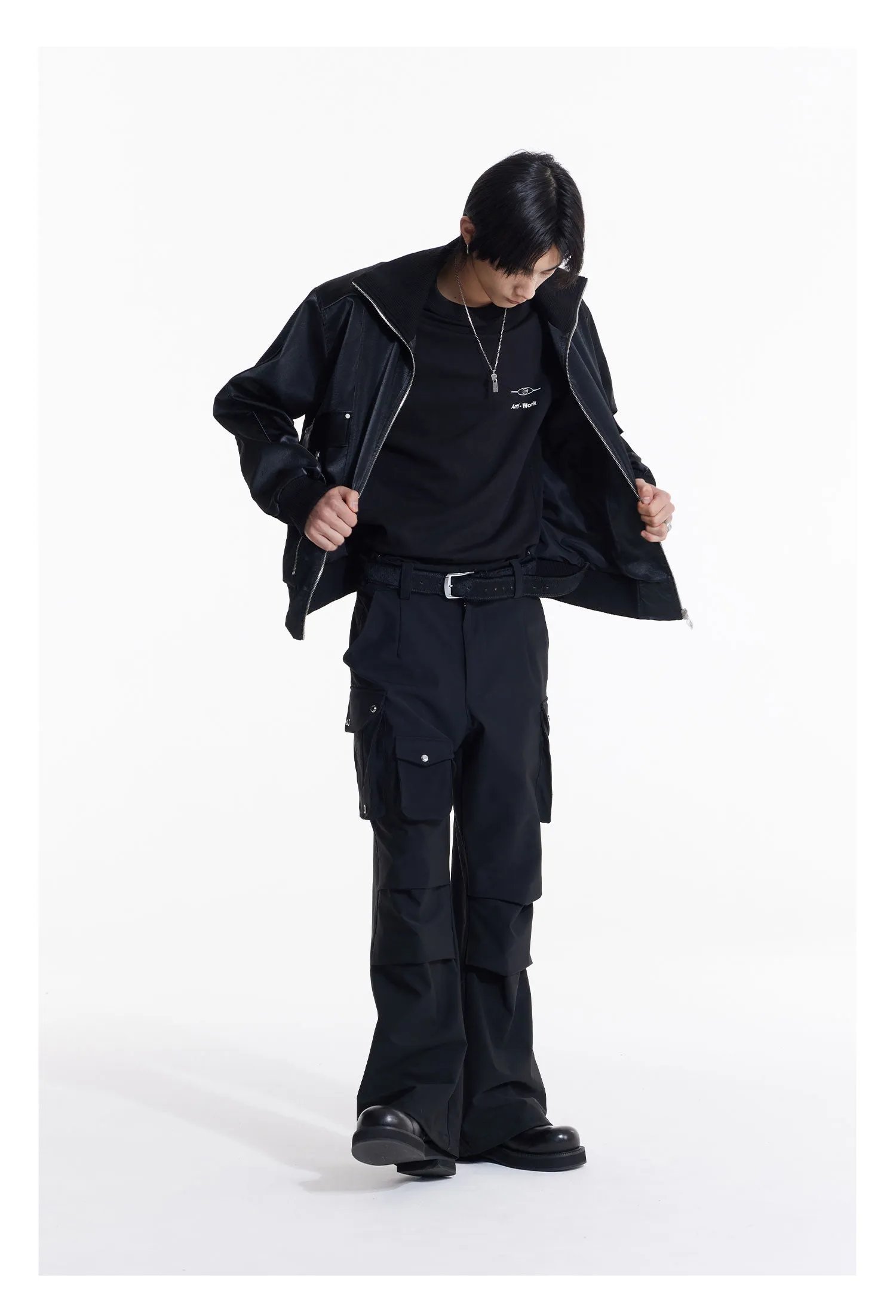 Nylon multi-pocket casual pants
