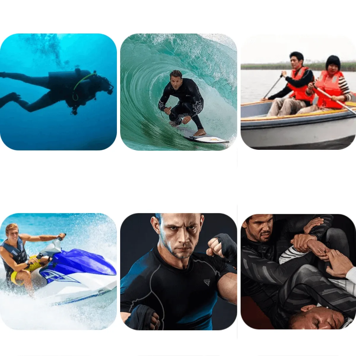 Sun Protection Men's Elastic Compression Shirt for Swimming and Sports - SF0932