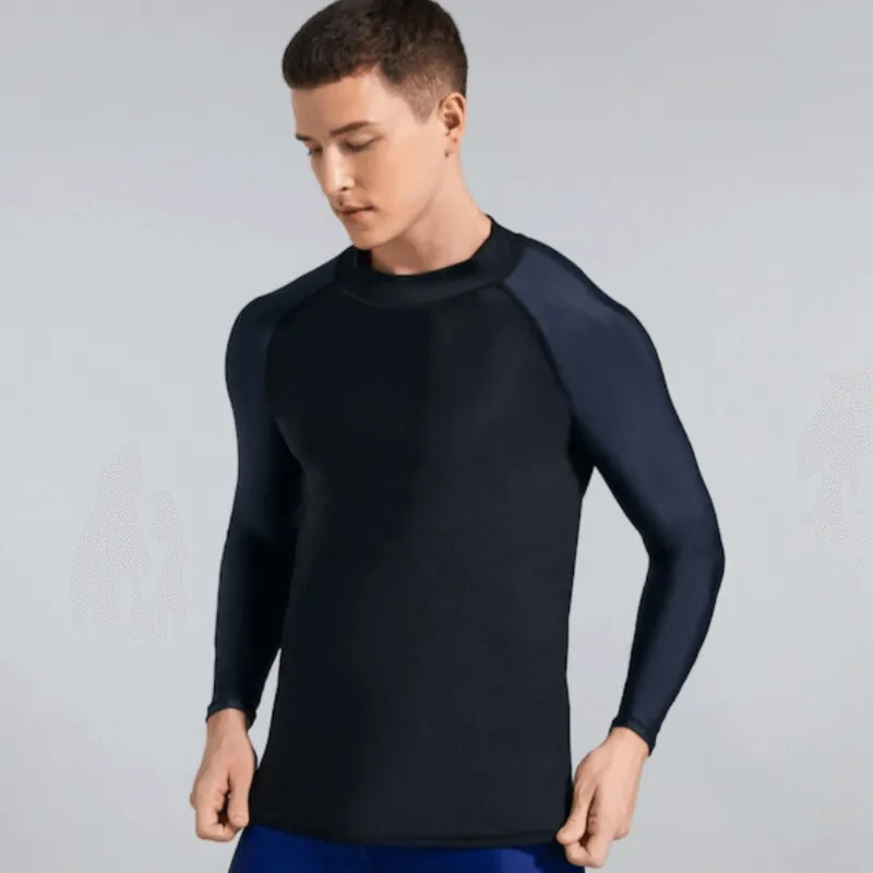 Sun Protection Men's Elastic Compression Shirt for Swimming and Sports - SF0932