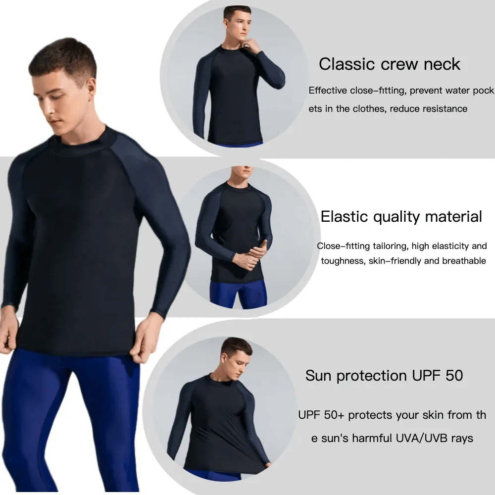 Sun Protection Men's Elastic Compression Shirt for Swimming and Sports - SF0932