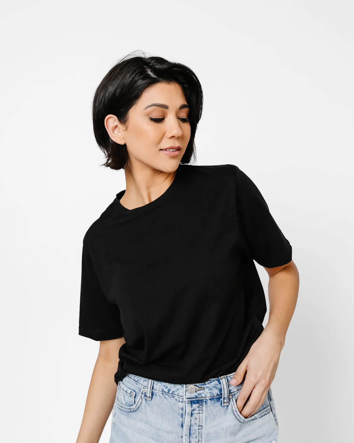 Tessa Crewneck Boyfriend Tee | XS-2XL