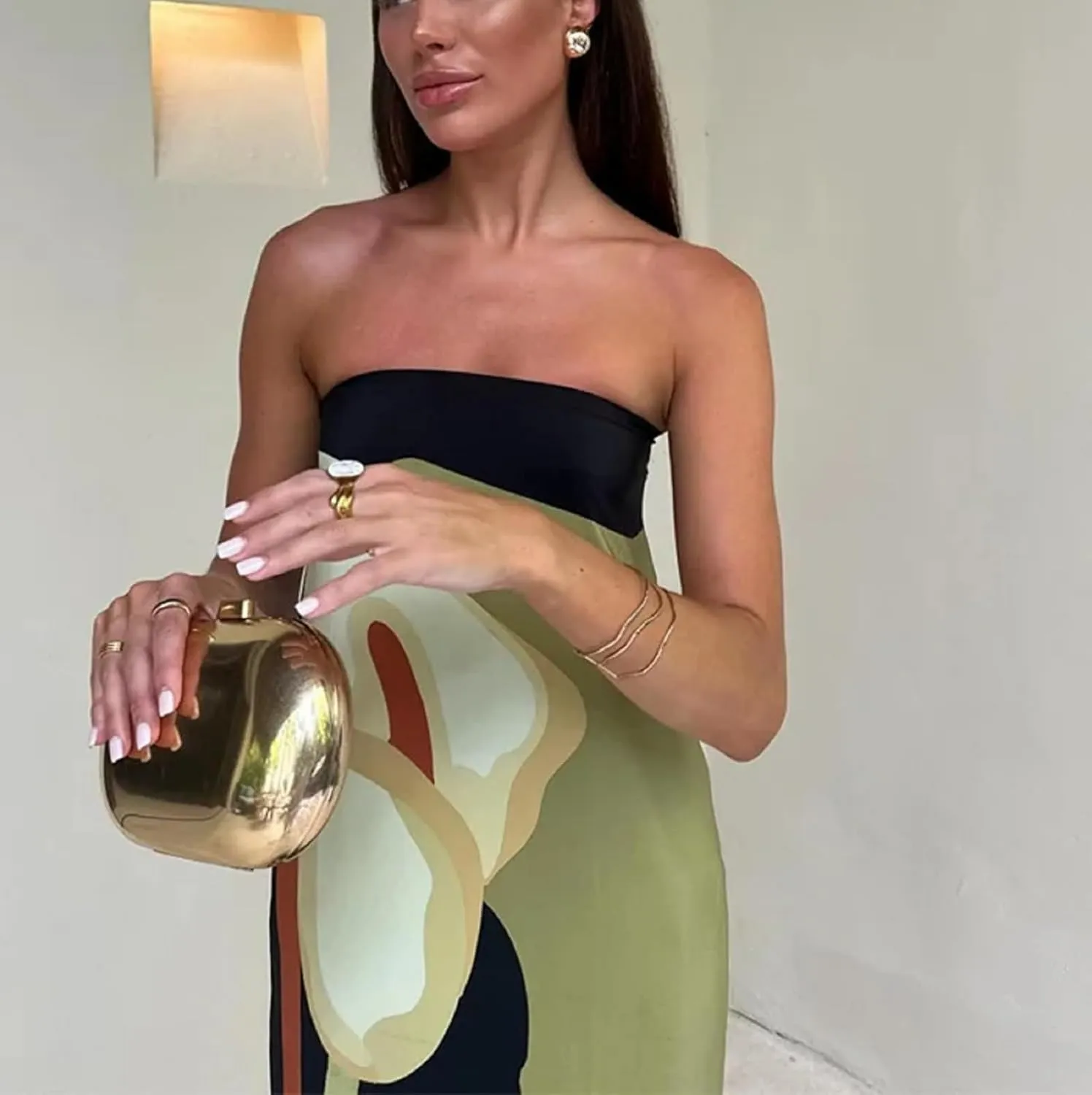 Women Y2k Floral Bodycon Maxi Dress Flower Print Spaghetti Strap Slip Dress Backless Sleeveless Slim Long Dress